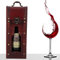 Hztyyier 5.3 x 4.9 x 13.6in Vintage Wooden Wine Box Decorative Rustic Display Bottle Box for Wedding and Anniversary Wine Box