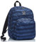 Invicta Benin M Rucksack, gestreift, blau, Doppelfach, Schule & Freizeit