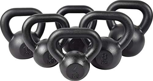 Cast Iron Kettlebell Heavy Weight Kettle Bell for Strength and Cardio Training Dumbbell 4 kg KAWMET