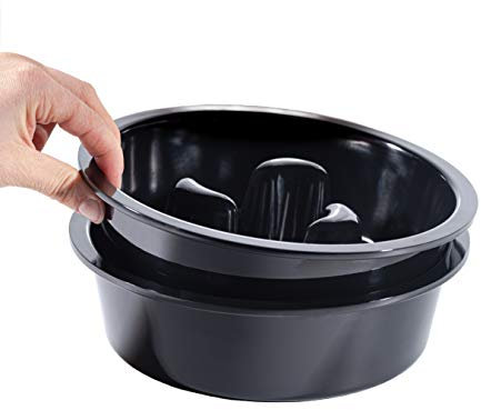 PetTec Antischling-Näpfe für Doggy Bar (1,6L), Futternapf & Wassernapf erhöht | 2 x 950ml | Futterstation Set 2X Melamin Schüsseln, Napfset höhenverstellbar für Hunde (groß/mittel)