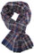 Rotfuchs® Webschal Herrenschal Winterschal Warm & weich Wolle Fischgrat & Karo mehrfarbig Made in Germany (190 x 30 cm, blau rot)