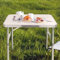 Ruisyi Klappbarer Campingtisch, Gartentisch aus Aluminium, Picknicktisch aus Aluminium, höhenverstellbar 25-56 cm