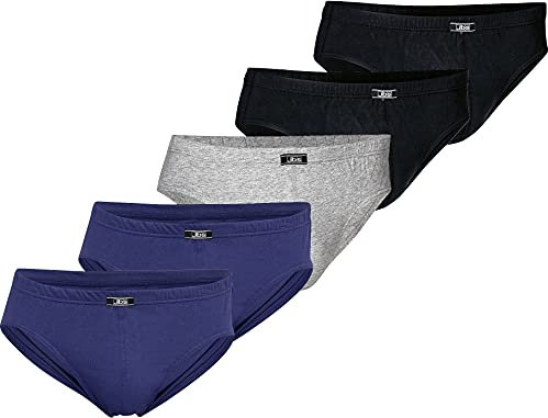 JBS Mini Slips für Herren, Unterhosen für Männer im Set aus ökologischer Baumwolle, Slip im 5er-Pack, Mehrfarbig, S-3XL