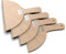 AUPROTEC Pizzaschaufel Holz Pizzaschieber Pizzabrett Birke geschliffen Modell Heiko: 4er Set, Größe M Ø 32 cm