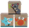 LIFENEY Aufbewahrungsbox im 3er Set Krebs, Hai und Koala I Dreierpack Spielzeugbox mit Tiermotiv passend für Würfelregale I Ordnungsbox für das Kinderzimmer I Aufbewahrungskorb Kinder