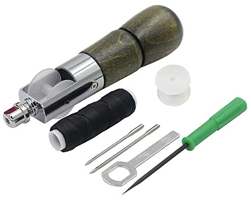 CENPEK 7 in 1 Leathercraft cucito a mano punteruolo Kit cucitura veloce strumento di allacciatura