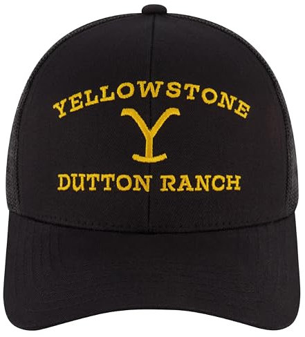 Concept One Unisex-Erwachsene Yellowstone Adjustable Mesh Snapback Trucker Hat with Curved Brim Baseballkappe, Mitternacht/Ausflug, einfarbig (Midnight//Getaway Solids), Einheitsgröße