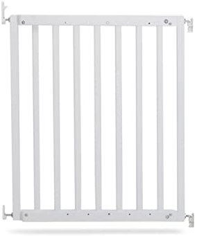Geuther 2710 Schwenk-Türschutzgitter Danny | Passung: 63,5-105,5 cm | Höhe 75 cm | Sicherheitsgitter für Kinder | 2-Aktionen-Sicherheitsverschluss | barrierefrei | in 4 Farben erhältlich | Weiß