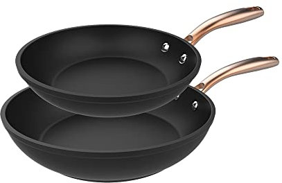Cecotec Polka Fantasy Lot de poêles à frire 20-24 Bucket Gold Diamètre 20-24 cm, aluminium forgé, revêtement anti-adhésif Platinum Plus téflon, sans PFOA, adaptées à l'induction