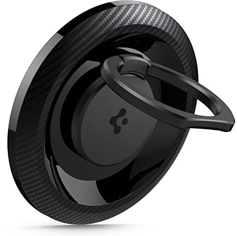 Spigen O-Mag Anello Cellulare Magnetico, Anello Supporto per MagSafe - 360 ° Rotazione Compatibile con Modelli iPhone 16 Pro Max, 16 Pro, 16, 16 Plus, iPhone 15, 14, 13 e iPhone 12 - Carbon