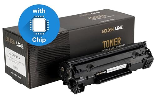 GOLDEN LINE - Toner für HP P1005 P1006 P1007, Tonerkassette Schwarz, Ergiebigkeit 1500 Seiten, Fortschrittliche Pulvertechnologie, Kompatibel mit HP LaserJet P1005 P1006 P1007 P1008 P1009