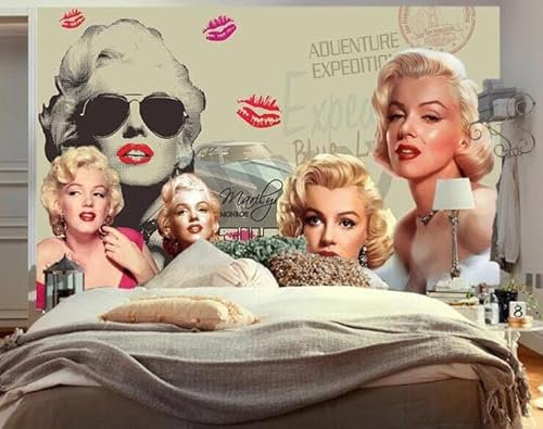 3D-Tapete Fototapete Bild von Marilyn Monroe Tapeten Arbeitszimmer Sofa Hintergrund Wohnkultur*430cmx300cm(169.3x118.1inch)