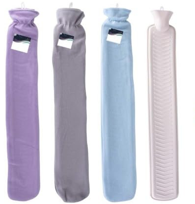 Aspect Long Hot Water Bottle | Bed Warm Waist Warm Back Hot Water Bottle | Super Soft Plush Material Cover 2L Pure Natural Rubber-72cm (Purple)