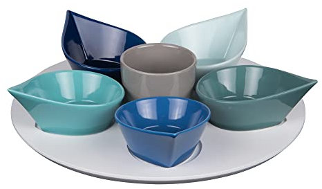 Table Passion - Service apéritif 7 pièces Océan 34 cm