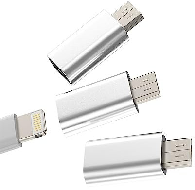 Micro USB Male to Lightning Female Adapter(3pack)Compatible with Samsung Galaxy S7 Active S6 Edge Nexus 5 LG K20 Android Power Charging Converter for iPhone 13 promax 7 8 X Ipad Cable Charge Cord Port