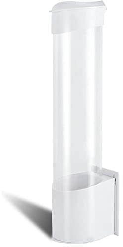 Lrtzizy Cup Dispenser, Cup Holder Fits 3Oz - 7Oz Flat Bottom or Cone Cups Water Cups Dispenser Wall Mounted Bathroom