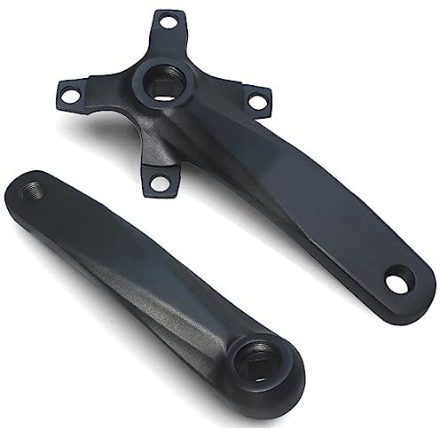 MTB Kurbelarm-Satz 152/165/170mm Links Rechts Mountainbike-Kurbel Aluminium-Legierung 104BCD Kurbelgarnitur for Rennrad Mountainbike (Color : Black, Size : 165mm)