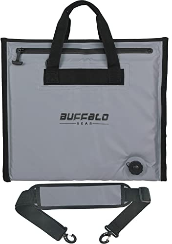 Buffalo Gear Isolierter Fischkühler, 50,8 x 45,7 cm, wasserdichte Fischködertasche, Grau