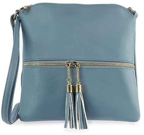 Handbag Express - Anspruchsvolle Umhängetasche aus PU-Leder für Damen - Ihr perfekter Begleiter für kleine Personen, Blau
