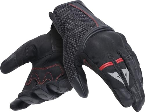 Dainese - Namib Gloves, Sommer Motorradhandschuhe, mit elastischem und belüftetem Stoff, Touchscreen, Mann, Schwarz/Schwarz, L