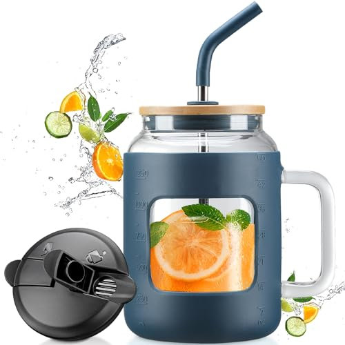 WINSA Gobelet en verre bleu de 140 ml