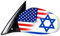 KYFLAG Amerikanisch-Israel Freundschaftsflagge Seitenspiegel Abdeckungen 2 Stück Auto Spiegel Abdeckung Zubehör Passend für die meisten Autos & kleine SUVs - Feiern Sie die Einheit auf der Straße!