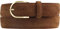 BELTINGER Damen-Gürtel aus Veloursleder 3,5 cm | Velour-Ledergürtel für Damen 35mm | Wildleder-Gürtel mit runder, goldener Gürtelschließe | Tabac 100cm