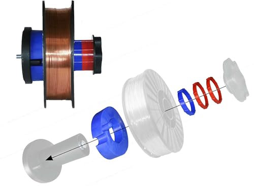 Zentrieradapter/Korbspulenadapter für Kleinspulen D-200 (2/5Kg Rollen) Drahtspulen Distanzringe