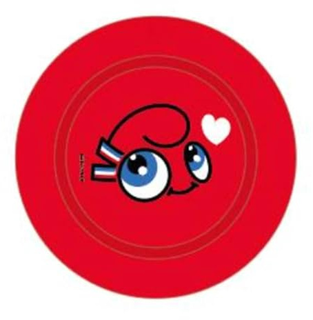 PARIS 2024 - CJO1117 Lot de 6 Gobelets en Carton Mascotte In Love - Produit Officiel sous Licence - Résistants et Étanches - Pour Café, Thé et Boissons Rafraîchissantes - Volume 20 cl