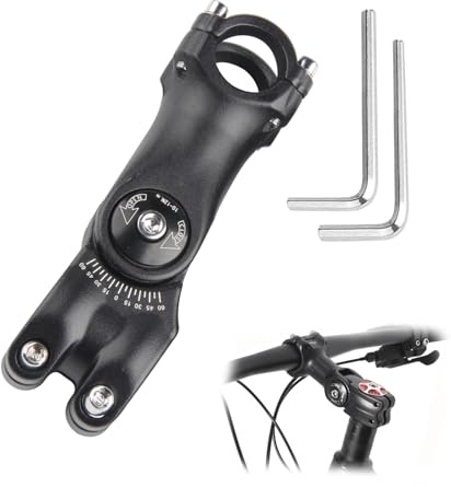aghoer Fahrrad Vorbau, Fahrradlenker Erhöhung, Lenkererhöhung Fahrrad, 0~120° Lenkervorbau Verstellbar, für MTB, Rennrad