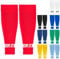 DRIPsox® Football Sock Sleeves Kids, Junior, Women & Men - 1 Pair (M) Red Football Sleeve Socks with Calf Comfort Mesh - Multiple Colours - 3 Sizes (S:13C-3.5, M:4-7.5, L:8+)