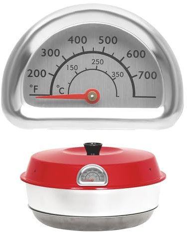 HENGBIRD Thermometer für Omnia Backofen, BBQ Grillthermometer Temperaturanzeige 0℃-350℃ Präzise Hitzeanzeige, mit Montagesatz