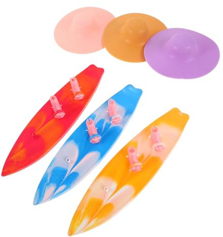 ibasenice Mini Planche De Surf en Plastique avec Accessoires pour Poupées – Jouets De Fête sur La Plage Accessoires De Surf Uniques pour Décoration Danniversaire