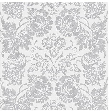 Superfresco Easy Como Silver Damask Wallpaper (was £17.99)