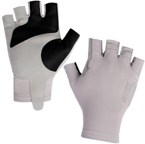 BKK Flamingo Half Finger Gloves 2 Light Grey - Angelhandschuhe, Handschuhe für Angler, Größe:XXL