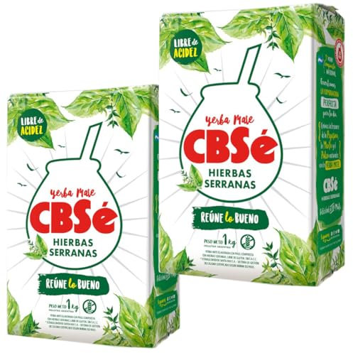 Yerba Mate CBSe Hierbas Serranas 1 kg (Pack de 2) – Sabor Refrescante y Natural