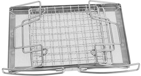 UKCOCO Edelstahl Camping Toaster Faltbar Mit Abnehmbarem Stabiler Hitzebeständiger Grillrost Für Outdoor Kochen Leicht Und Kompakt Für Wandern Picknick Minimalistisches Japanisches Design