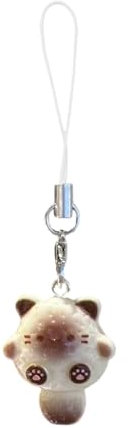 Dawutocap Schöner Cartoon-Katzen-Handyanhänger, einzigartiges Cartoon-3D-Katzen-Handyzubehör, stilvoller Charme für einen Hauch von, 2.1*2.7cm, Harz