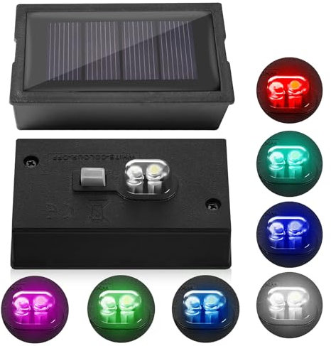 Tulov 2 Stück Solarleuchten Ersätze – 4 x 7 cm LED Solarpanel, Solarleuchten Ersatzdeckel mit Licht für Gartenlampen, Laternen, Gläser, Balkon – wetterfestes Solar Ersatzmodul für Außenbeleuchtung