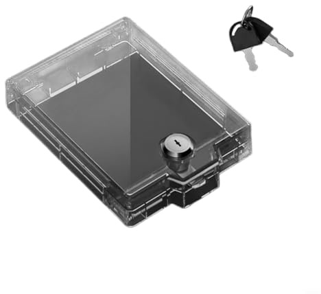 GANCEI Thermostat Cover With Lock, Shockproof ABS Electrical Switch Protector For Home, Thermostat Wall Mounting Plate(Transparent)