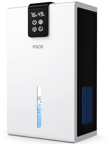 Luftentfeuchter Elektrisch, Ultra Leiser Raumentfeuchter, 2800ml Luftentfeuchter mit LED Display, Automatisches Abtauen' Schlafmodus, Gegen Feuchtigkeit Schimme, Ideal für Schlafzimmer, Silver