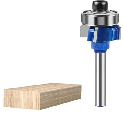 1/4 Shank Four Flute Round Over Router Bit – R1 Radius, Chamfer & Edge Trimming Cutter for Handheld Wood Routers