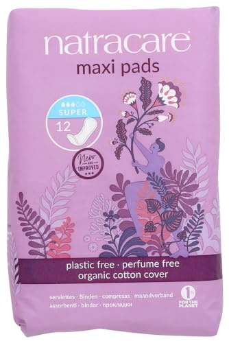 Pack of 8 x Natracare Natural Menstrual Pads - 12 Pack
