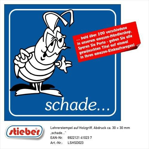 Lehrerstempel auf Holzgriff schade...
