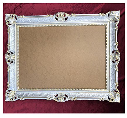 Bilderrahmen Silber-Gold 90x70 cm ohne Glasscheibe Hochzeitsrahmen Selfie Fotorahmen Foto Requisiten Rahmen Antik Barock Rokoko Repro Shabby Chic RENAISSANCE JUGENDSTIL RETRO DESIGN LUXURIÖS PRUNKVOLL