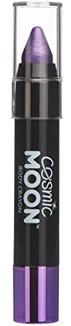 Cosmic Moon - Maquillaje Metálico de Barra de Pintura/Crayón para el Cuerpo y la Cara - 3.5g - ¡Crea fácilmente diseños metálicos como un profesional! - Púrpura