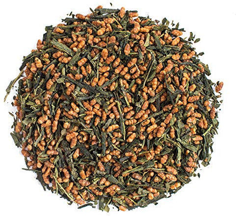 Moya Tè Verde Biologico Genmaicha | 100g Sencha con Riso | Il Miglior Tè di Qualità dal Giappone | Cordiale per Vegani e Vegetariani | in una Borsa Chiusa