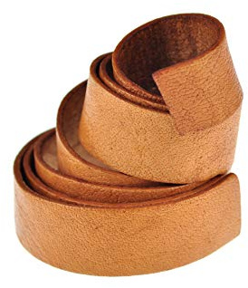 Esnado Leather Strap / Band / Cord, Flat 1 metre. Width/colour: selectable., Leather, walnut, Breite: 25 mm
