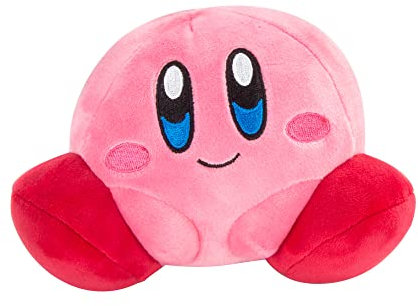 TOMY Club Mocchi Mocchi - Kirby Junior Plüschtier 15 cm von Nintendo, super weiches Kissen, Schlafzimmer-Accessoires für Sammler sowie Mädchen und Jungen ab 3 Jahren