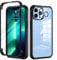 seacosmo Magnetic iPhone 13 Pro Case with Privacy Screen Protector and Camera Lens Protector, Full Body Shockproof Protective Phone Case Compatible with MagSafe for iPhone 13 Pro - Black